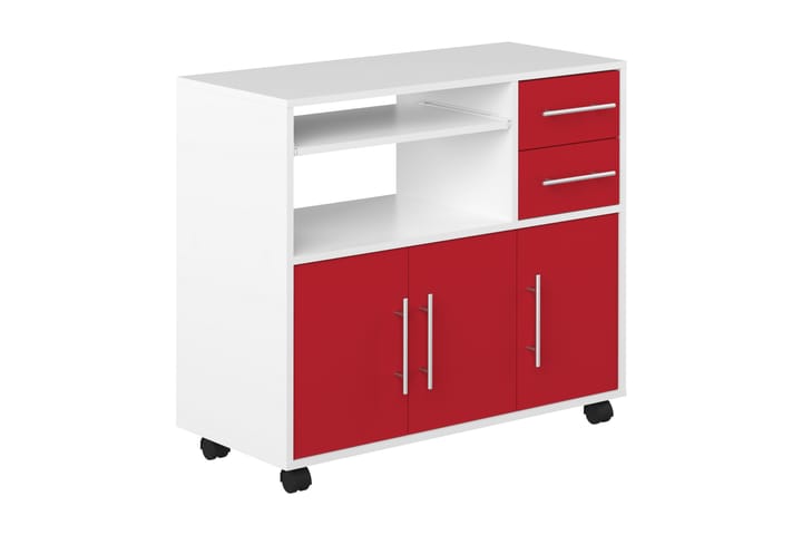 Kjøkkenenhet Murillo 89 cm - Hvit|Rød - Oppbevaring - Skåp - Oppbevaringsskap