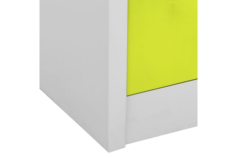 Oppbevaringsskap lysegrå og grønn 90x45x92,5 cm stål - Grå - Oppbevaring - Skåp - Oppbevaringsskap