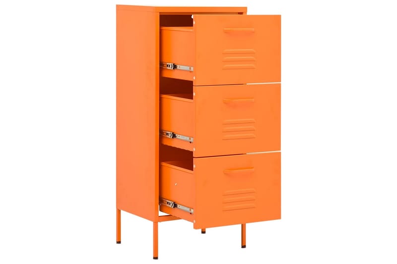 Oppbevaringsskap oransje 42,5x35x101,5 cm stål - Oransj - Oppbevaring - Skåp - Oppbevaringsskap