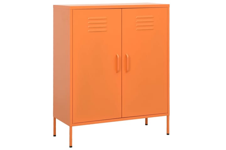 Oppbevaringsskap oransje 80x35x101,5 cm stål - Oransj - Oppbevaring - Skåp - Oppbevaringsskap