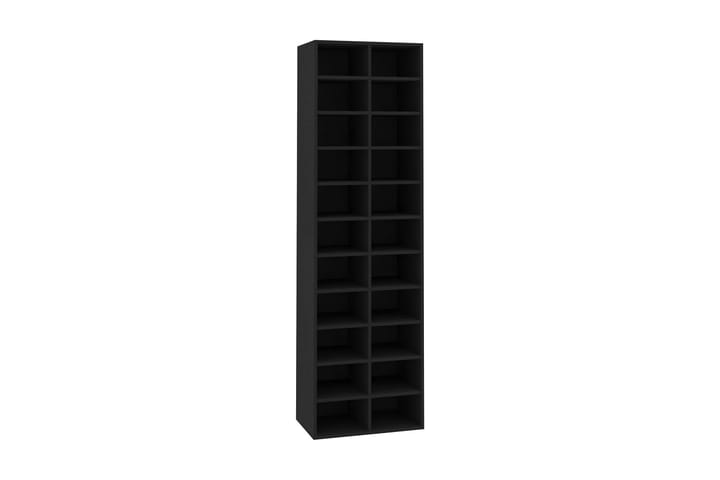 Skoskap svart 54x34x183 cm sponplate - Oppbevaring - Skåp - Oppbevaringsskap