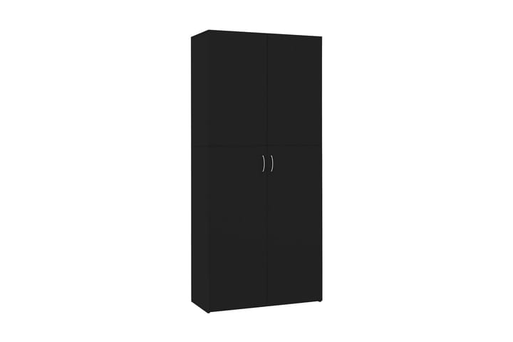 Skoskap svart 80x35,5x180 cm sponplate - Svart - Oppbevaring - Skåp - Oppbevaringsskap