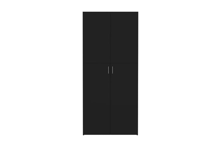 Skoskap svart 80x35,5x180 cm sponplate - Svart - Oppbevaring - Skåp - Oppbevaringsskap