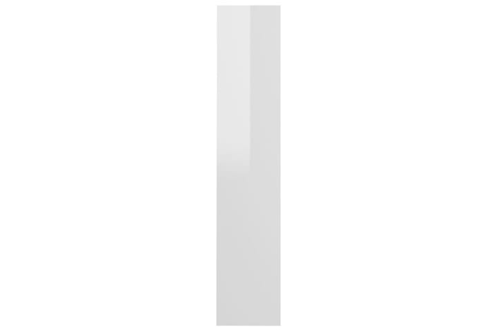 Veggskoskap 2 stk høyglans hvit 80x18x90 cm sponplate - Hvit - Oppbevaring - Skåp - Oppbevaringsskap