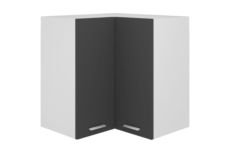 Hengende hjørneskap grå 57x57x60 cm sponplate - Grå - Oppbevaring - Skap - Oppbevaringsskap
