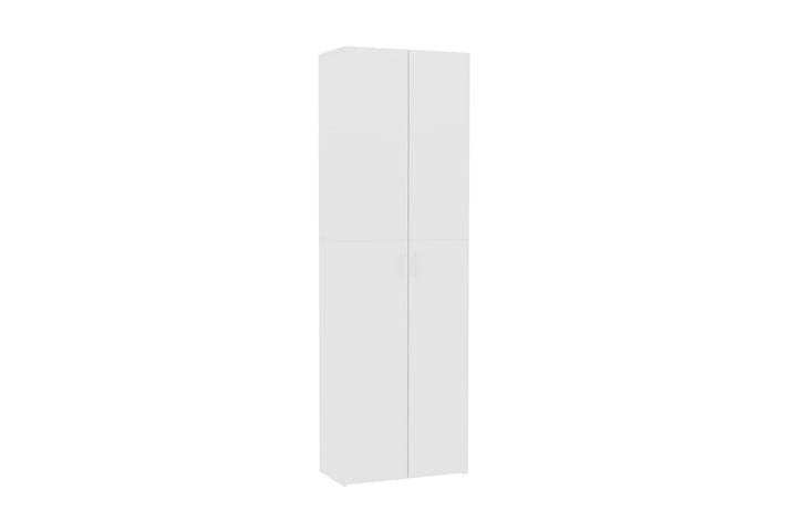 Kontorskap høyglans hvit 60x32x190 cm sponplate - Hvit - Oppbevaring - Skap - Oppbevaringsskap - Kontorsskap - Dokumentskap