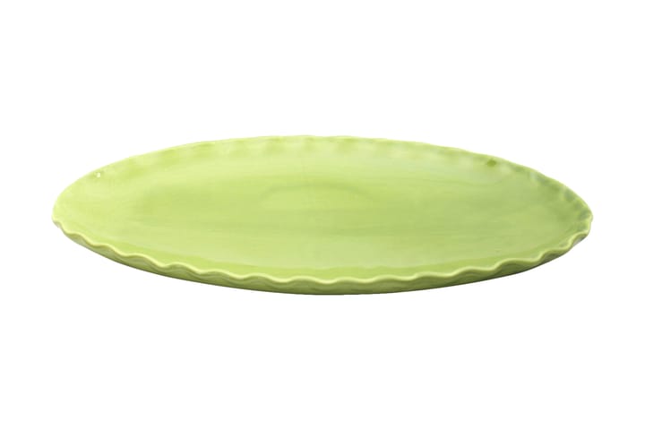 Gerbera Fat ovalt stort - Mørkgrønn keramikk - Servering & borddekking - Brikker & tallerkener - Serveringsfat