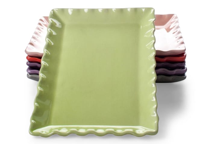 Gerbera Fat Rektangulært lite - Limegrønn keramikk - Servering & borddekking - Brikker & tallerkener - Serveringsfat