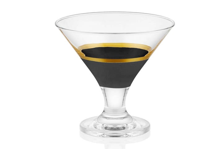 Glass Set 6-pk - Svart/Gull - Servering & borddekking - Glass - Cocktailglass