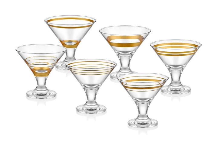 Glasssett 6- pk - Gull - Servering & borddekking - Glass - Cocktailglass