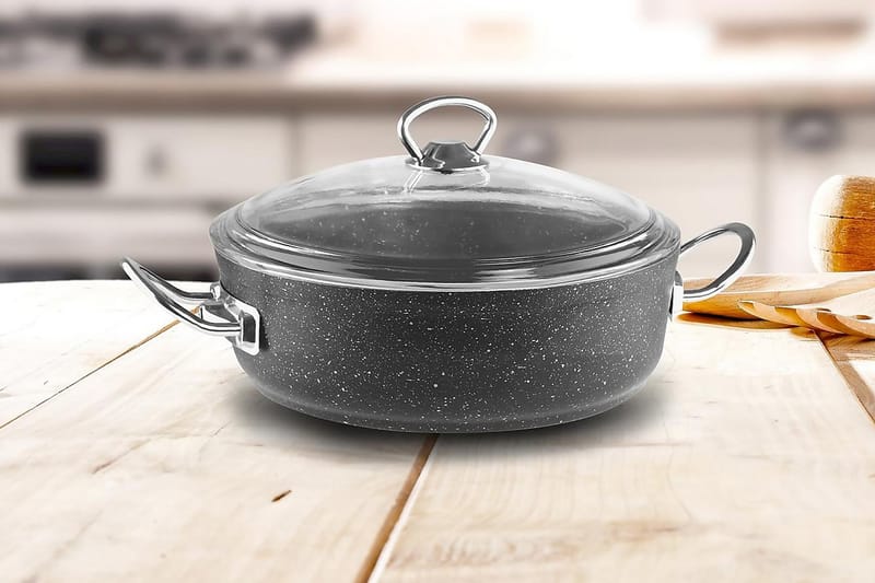 Støpejernsgryte Subatan 36 cm - Granittbelagt/Svart - Servering & borddekking - Gryter & kasseroller - Gryte