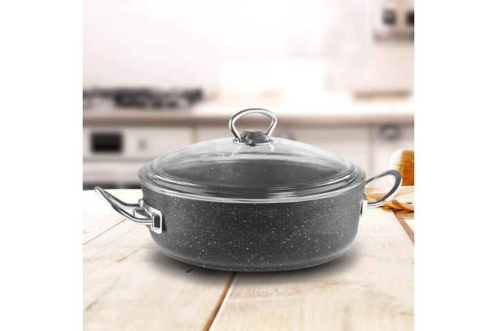 Støpejernsgryte Subatan 40 cm - Granittbelagt / Svart - Servering & borddekking - Gryter & kasseroller - Gryte