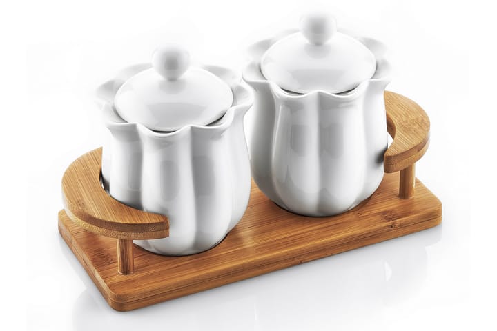 Kryddersett Noble Life 5 Deler 22 cm Porselen - Hvit - Servering & borddekking - Kjøkkenprodukter - Øvrig kjøkkenutstyr