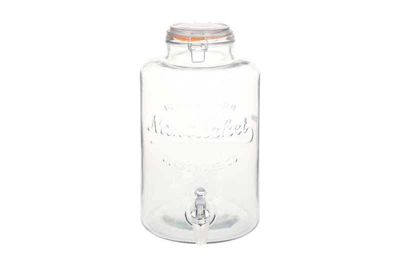 Vanndispenser XXL med kran gjennomsiktig 8 L glass