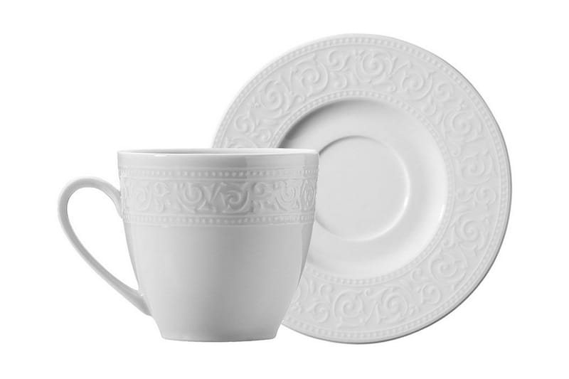 Kaffesett 12- pk - Hvit - Servering & borddekking - Porselen