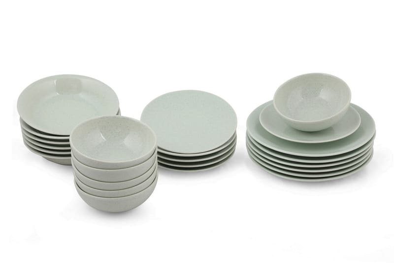 Tallerkensett 24-pk - Grønn - Servering & borddekking - Porselen
