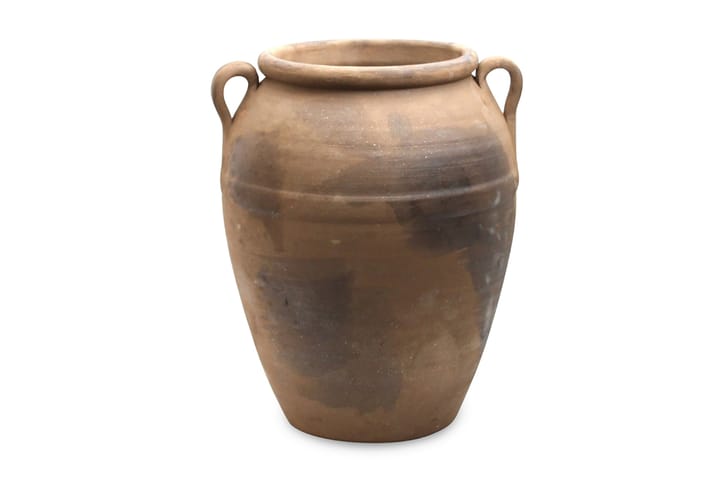 Gerbera Urne med øre dekor - Rustbrun keramikk - Servering & borddekking - Tallerkener