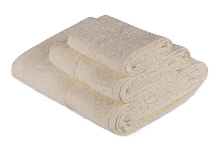 Håndkle Hobby Set om 3 - Creme - Tekstiler & tepper - Baderomstekstiler - Håndklær