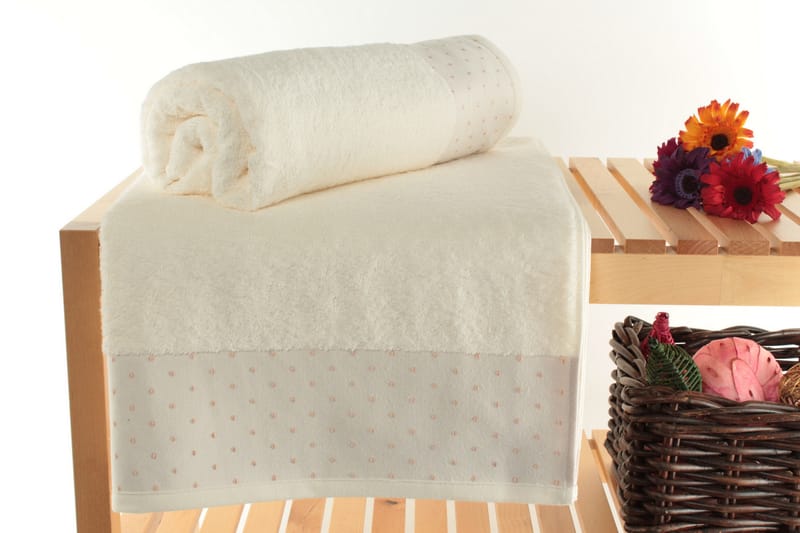 Badehåndkle Ccooling 2-pk - Beige/Krem - Tekstiler & tepper - Baderomstekstiler - Håndklær og badehåndkle