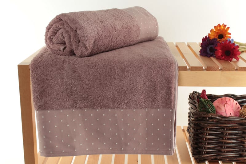 Badehåndkle Ccooling 2-pk - Rød/Hvit - Tekstiler & tepper - Baderomstekstiler - Håndklær og badehåndkle