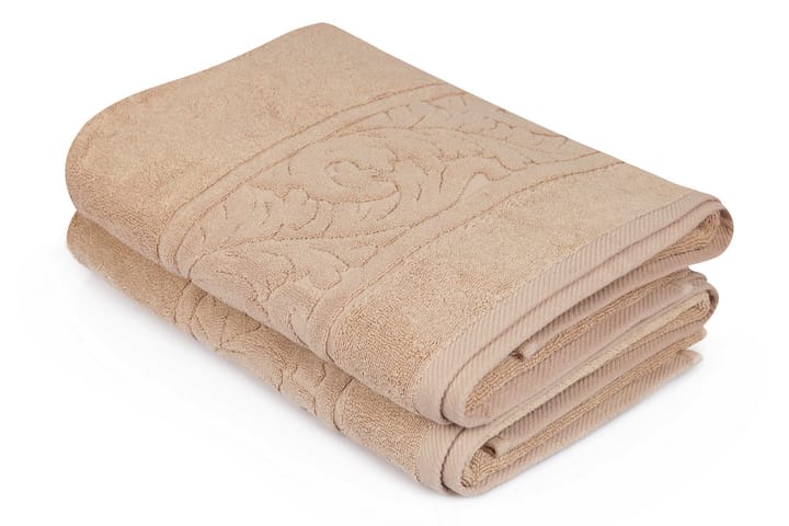 Badehåndkle Hobby 70x140 cm 2-pk - Beige - Tekstiler & tepper - Baderomstekstiler - Håndklær og badehåndkle