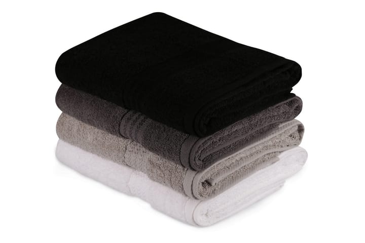 Badehåndkle Hobby 70x140 cm 2-pk - Hvit|Grå|Mørkgrå|Svart - Tekstiler & tepper - Baderomstekstiler - Håndklær og badehåndkle
