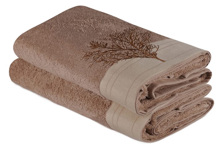 Badehåndkle Hobby 70x140 cm 2-pk - Lysbrun|Krem - Tekstiler & tepper - Baderomstekstiler