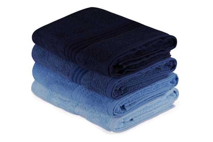 Badehåndkle Hobby 70x140 cm 2-pk - Mørkblå|Blå|Lysblå - Tekstiler & tepper - Baderomstekstiler - Håndklær og badehåndkle