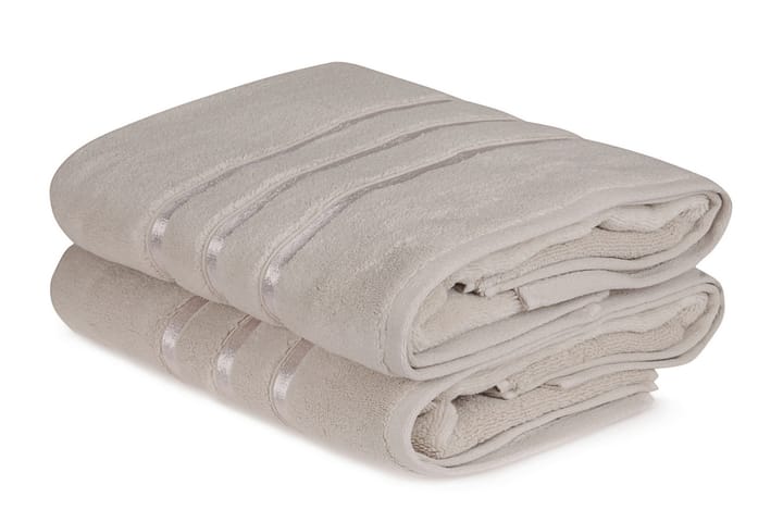 Badehåndkle Rhuddlan 2-pk - Lysebrun - Tekstiler & tepper - Baderomstekstiler