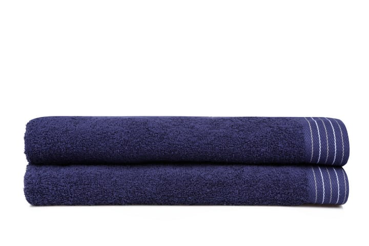 Badehåndkle Romilla 2-pk - Blå - Tekstiler & tepper - Baderomstekstiler
