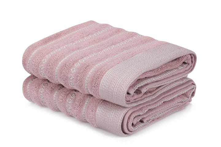 Håndkle Şaheser 50x90 cm 2-pk - Rosa|Grå - Tekstiler & tepper - Baderomstekstiler - Håndklær