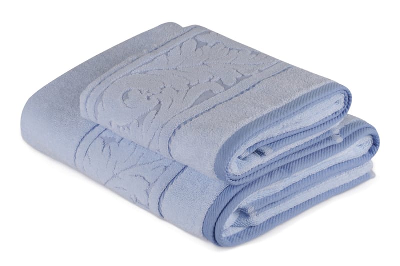 Håndkle Hobby Sett med 2 - Blå - Tekstiler & tepper - Baderomstekstiler - Håndklær