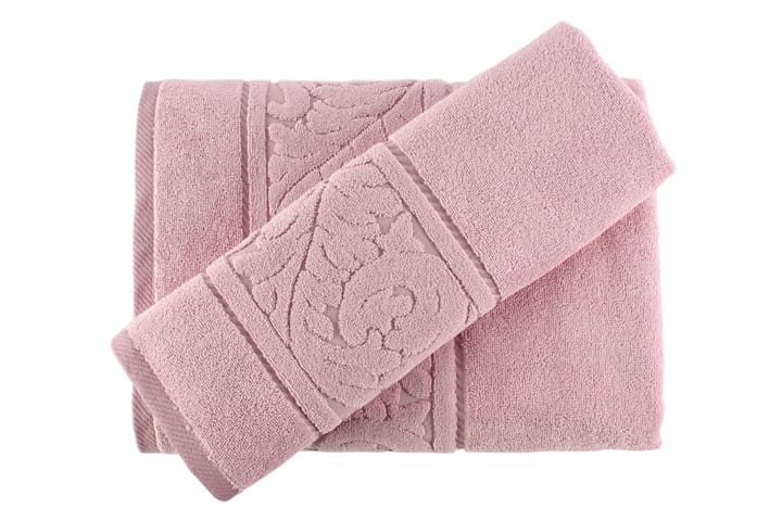 Håndkle Hobby Sett med 2 - Rosa - Tekstiler & tepper - Baderomstekstiler - Håndklær