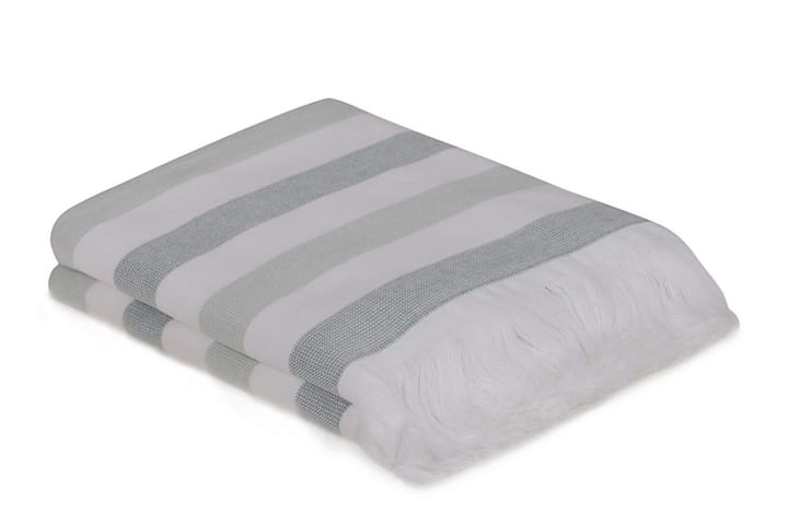 Håndkle Rhuddlan 2-pk - Grønn/Hvit - Tekstiler & tepper - Baderomstekstiler - Håndklær
