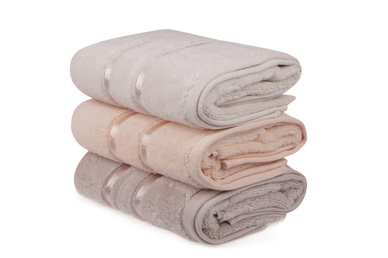 Håndkle Rhuddlan 3-pk - Gul/Lilla - Tekstiler & tepper - Baderomstekstiler - Håndklær