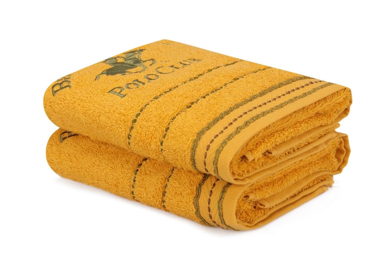 Håndkle Romilla 2-pk - Gul - Tekstiler & tepper - Baderomstekstiler - Håndklær