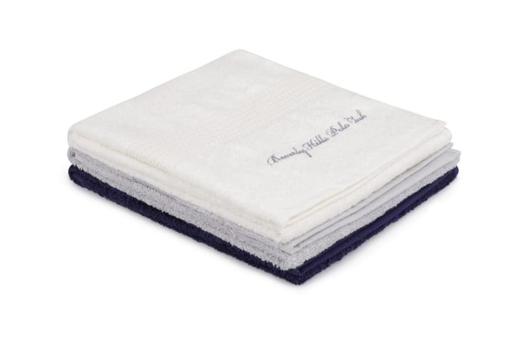 Håndkle Romilla 3-pk - Hvit/Grå/Blå - Tekstiler & tepper - Baderomstekstiler - Håndklær