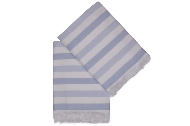 Strandhåndkle Rhuddlan 2-pk - Blå/Hvit - Tekstiler & tepper - Baderomstekstiler