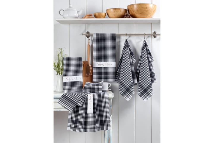 Vaskeklut Hedon 10-pk - Svart/Hvit - Tekstiler & tepper - Baderomstekstiler - Håndklær