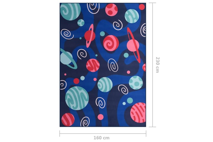 Teppe print flerfarget 160x230 cm stoff - Flerfarget - Tekstiler & tepper - Barnetekstiler - Teppe barnerom