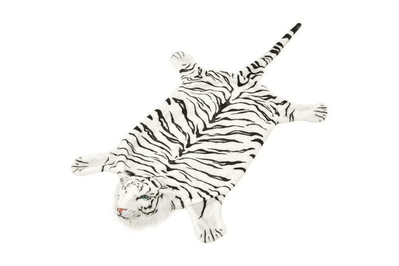 Tigerteppe plysj 144 cm hvit - Hvit - Tekstiler & tepper - Barnetekstiler - Teppe barnerom