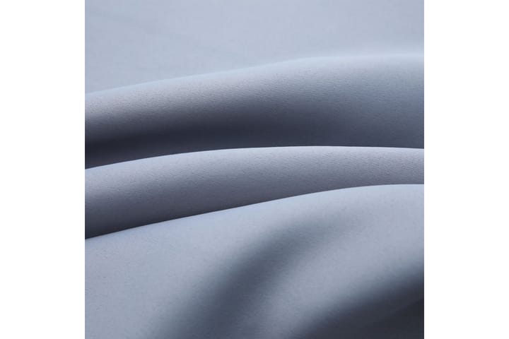 Lystett gardin med metallringer grå 290x245 cm - Tekstiler & tepper - Gardiner - Mørkleggingsgardin