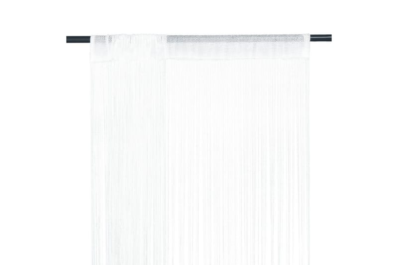Trådgardiner 2 stk 100x250 cm hvit - Hvit - Tekstiler & tepper - Gardiner - Mørkleggingsgardin