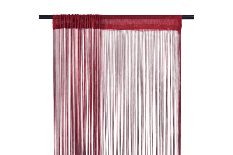 Trådgardiner 2 stk 140x250 cm burgunder - Rød - Tekstiler & tepper - Gardiner - Mørkleggingsgardin
