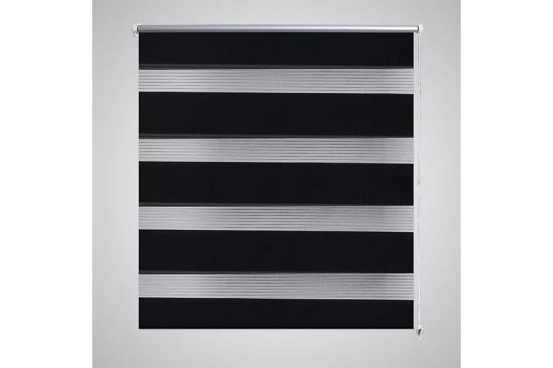 Rullegardin zebramønster svart 140 x 175 cm - Hvit - Tekstiler & tepper - Gardiner - Rullgardin