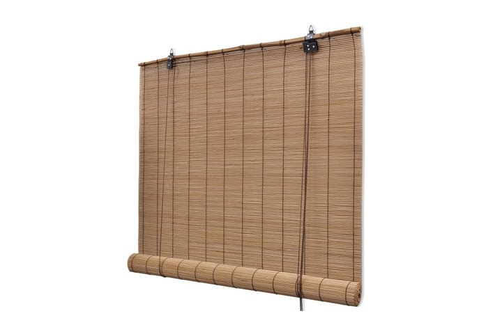 Rullegardiner 2 stk bambus 100x160 cm brun - Tekstiler & tepper - Gardiner - Rullgardin