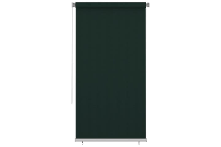 Utendørs rullegardin 120x230 cm mørkegrønn HDPE - grønn - Tekstiler & tepper - Gardiner - Rullegardin