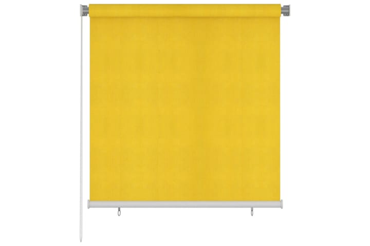 Utendørs rullegardin 140x140 cm gul HDPE - Gul - Tekstiler & tepper - Gardiner - Rullgardin
