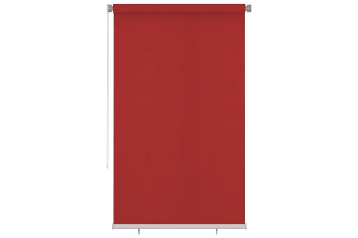 Utendørs rullegardin 140x230 cm rød HDPE - Rød - Tekstiler & tepper - Gardiner - Rullegardin