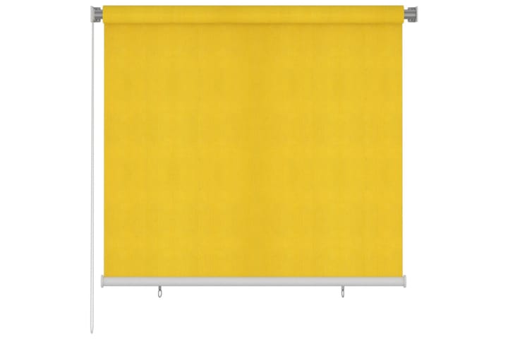 Utendørs rullegardin 160x140 cm gul HDPE - Gul - Tekstiler & tepper - Gardiner - Rullegardin
